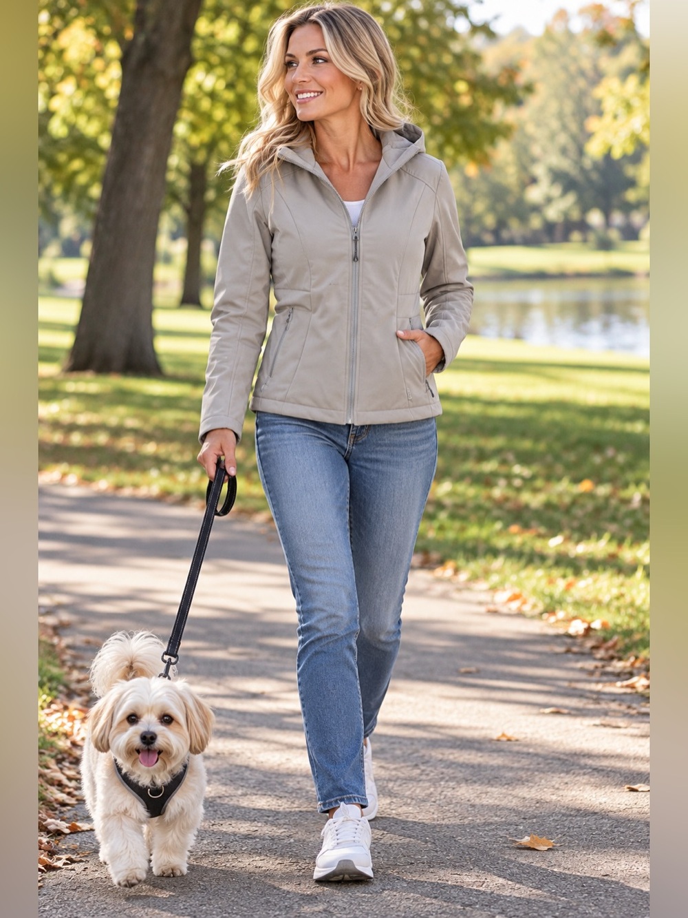 Aritzia Women's Hooded Utility Jacket in Light Taupe